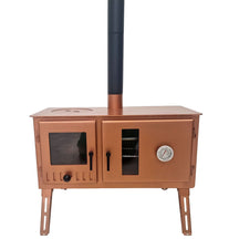 Outbacker® Firebox Range Eco Burn Oven Tent Stove & Complete 2.66m Flue Kit | 3.5kw 20.5kg