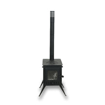 Outbacker® Firebox Vista Eco Burn Large Window Portable Tent Stove & Complete 2.68m Flue Kit | 3.5kw 12kg