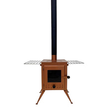 Outbacker® Firebox Vista Eco Burn Large Window Portable Tent Stove & Complete 2.68m Flue Kit | 3.5kw 12kg