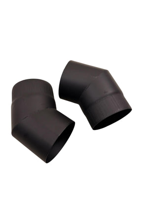 4-Inch 45 Degree Elbows - Pair | Hygge, Ignis, Firebox XL Stoves