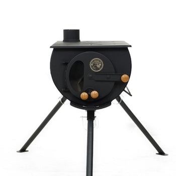 Outbacker® Pioneer Portable Window Tent Stove & Complete 2.41m Flue Kit | 2.5kw 10kg