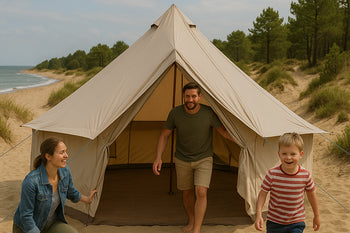 5m Bell Tent 285gsm 100% Natural Canvas | XL Walls & StoveMate
