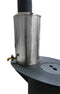 Outbacker® Hygge Oval Tent Stove & Complete 1.6m Flue Kit with Boiler Package | 4.5kw 18kg