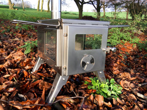 Outbacker® Firebox 'Flame' Clear View Stainless Steel Portable Tent Stove - Robens Tipi Kit