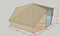 4.4m x 3m DubPod™ 'Roamer' 285gsm 100% Natural Canvas | Camper Awning & StoveMate